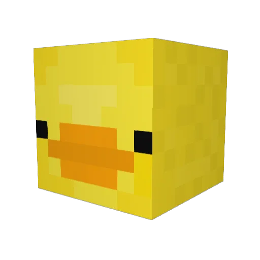 Pato_Asado Minecraft avatar head, 3D render