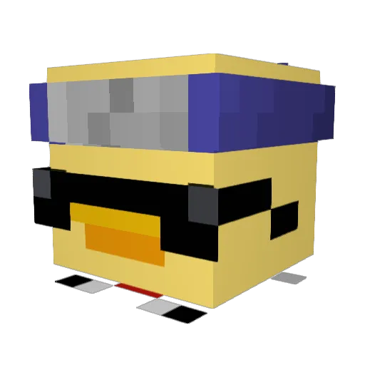 Pato_narutoGOD Minecraft avatar head, 3D render