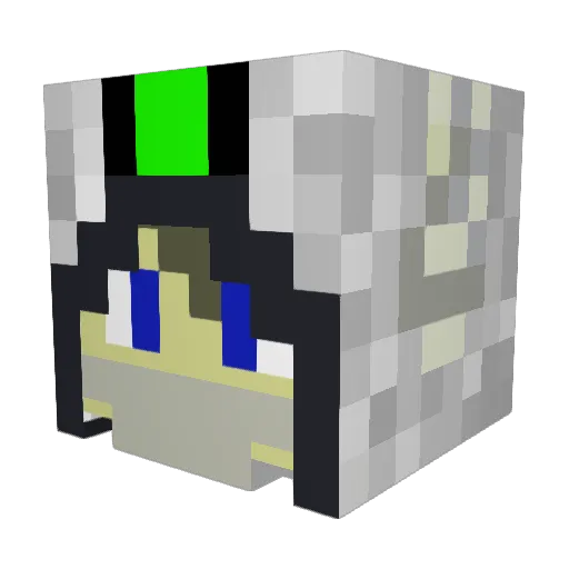 Patoboom Minecraft avatar head, 3D render