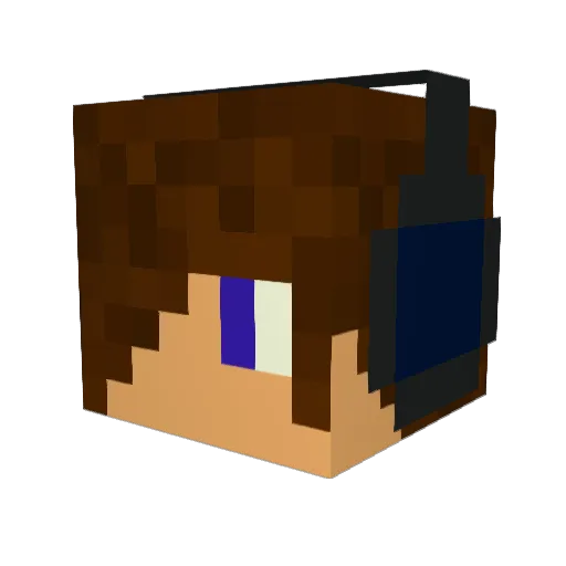 PatocheYouTube Minecraft avatar head, 3D render