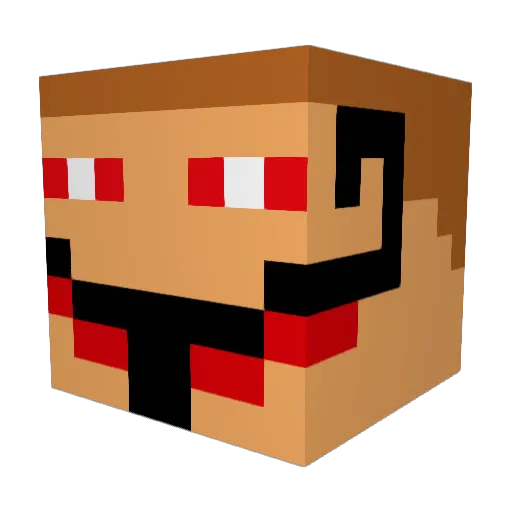 Patodude Minecraft avatar head, 3D render