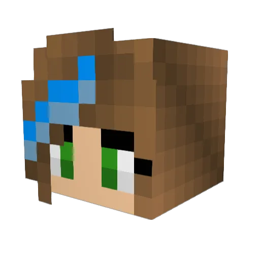 Patofed Minecraft avatar head, 3D render