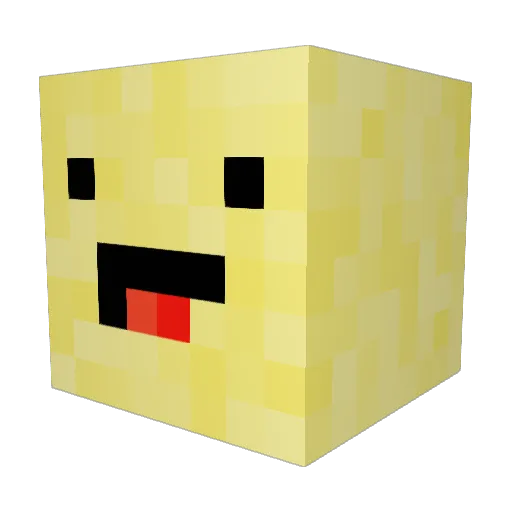 Patootiiee Minecraft avatar head, 3D render