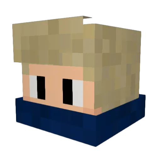 Patr1ckBaitman Minecraft avatar head, 3D render
