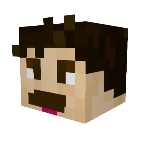 Patrampage Minecraft avatar head, 3D render