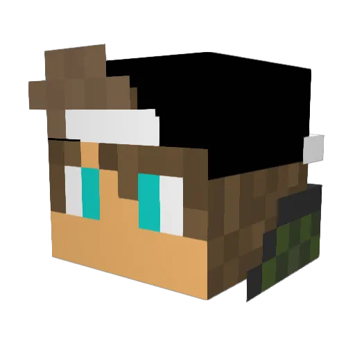 Patre_32 Minecraft avatar head, 3D render