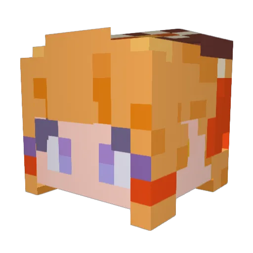 Patred Minecraft avatar head, 3D render