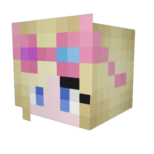 Patrice Minecraft avatar head, 3D render