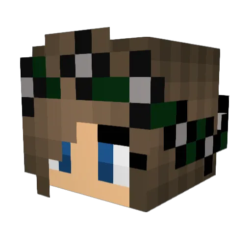 Patricia111 Minecraft avatar head, 3D render