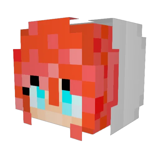 Patricia_TSEN Minecraft avatar head, 3D render