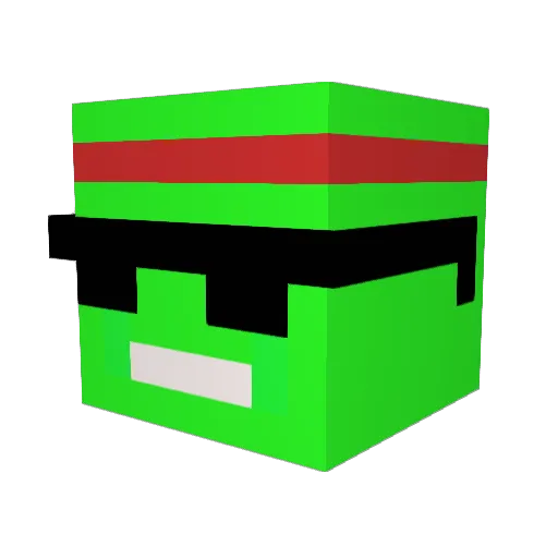 PatricioAC Minecraft avatar head, 3D render