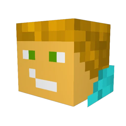 Patricius__ Minecraft avatar head, 3D render