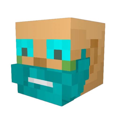 PatrickDutchGmr Minecraft avatar head, 3D render