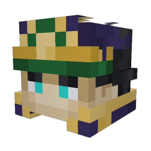 PatrickHoang Minecraft avatar head, 3D render