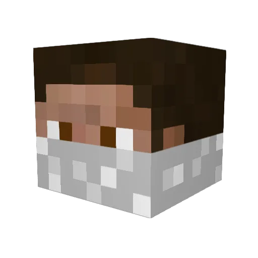 PatrickOh Minecraft avatar head, 3D render