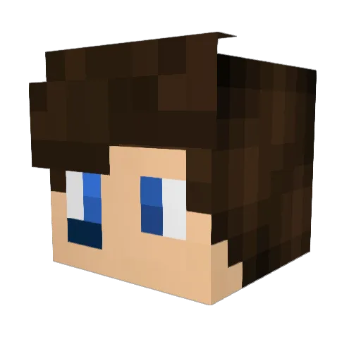PatrickProGamer1 Minecraft avatar head, 3D render