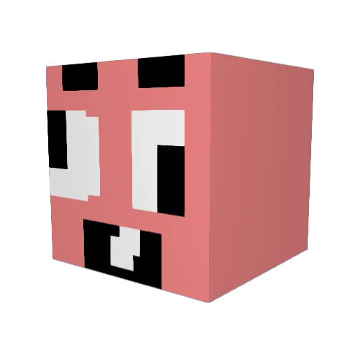 PatrickStar1980 Minecraft avatar head, 3D render