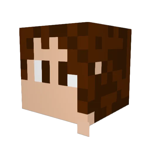 Patricka02 Minecraft avatar head, 3D render