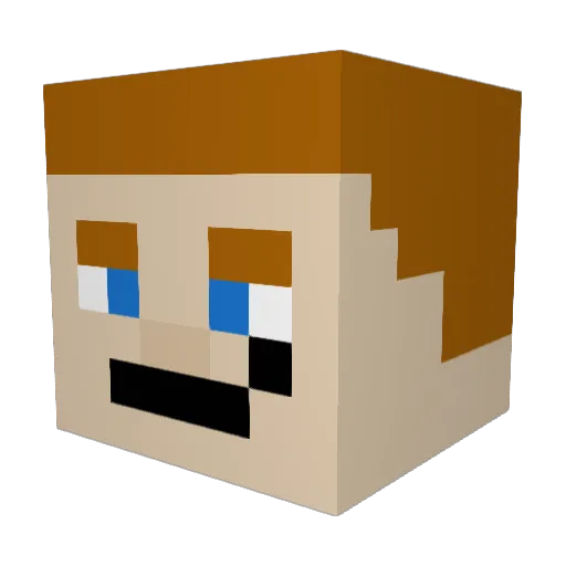 Patricklol12 Minecraft avatar head, 3D render