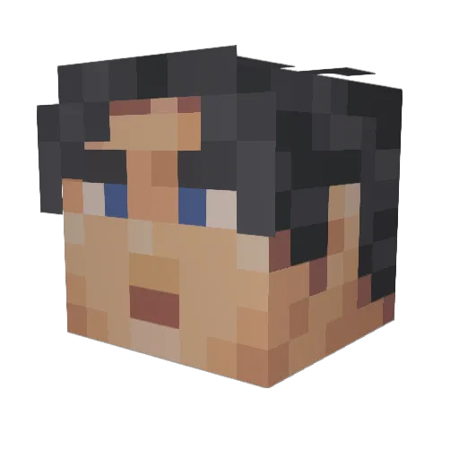 Patrickson19 Minecraft avatar head, 3D render