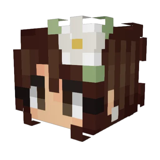 Patricya Minecraft avatar head, 3D render