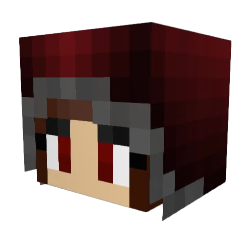 Patriisha Minecraft avatar head, 3D render