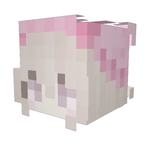 Patrik128 Minecraft avatar head, 3D render