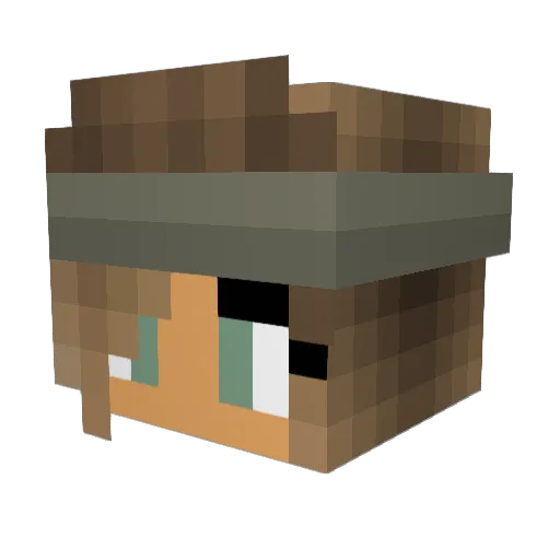 Patrikboi Minecraft avatar head, 3D render