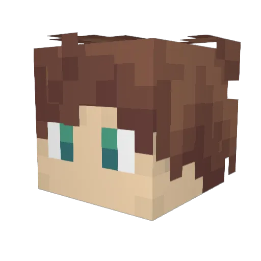 Patrikozen Minecraft avatar head, 3D render