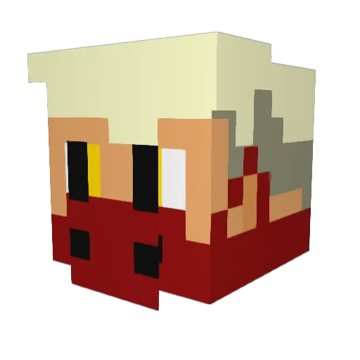 Patriot999 Minecraft avatar head, 3D render