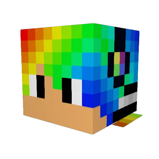 Patriotszzzz Minecraft avatar head, 3D render