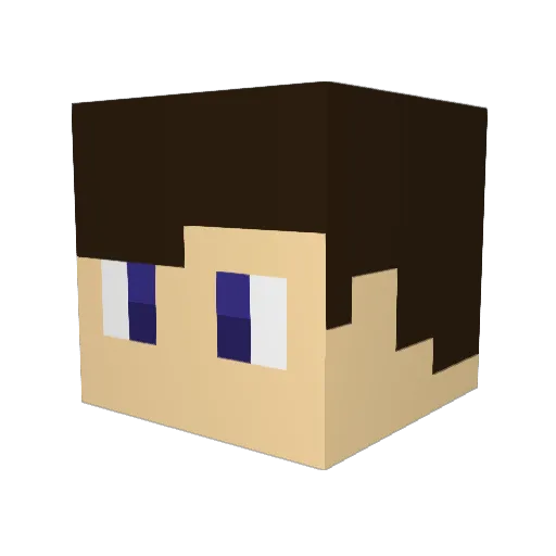 Patriz1a Minecraft avatar head, 3D render