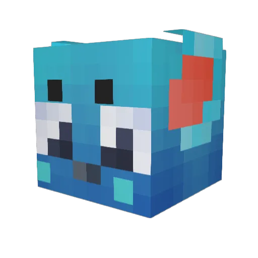 Patronium Minecraft avatar head, 3D render