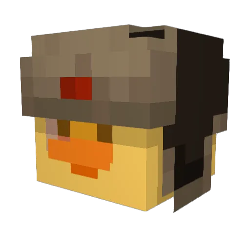 Patrox777 Minecraft avatar head, 3D render