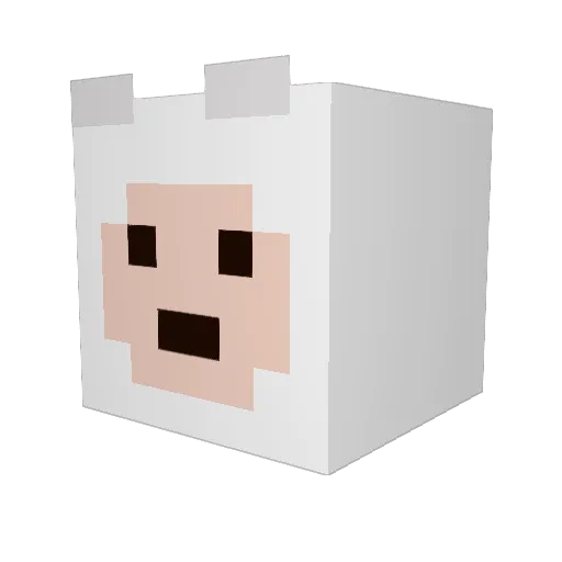 Patruya Minecraft avatar head, 3D render