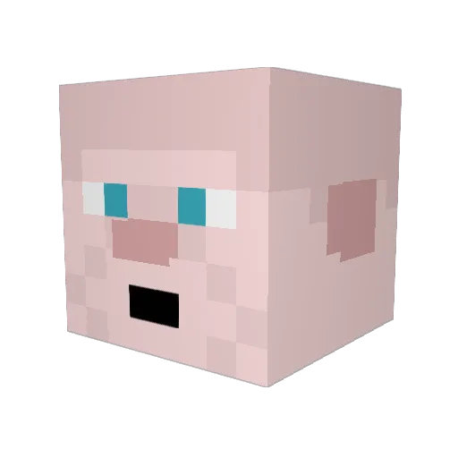 Patrykorn Minecraft avatar head, 3D render