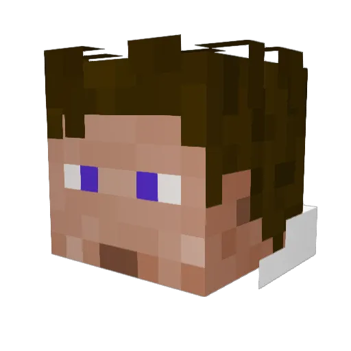 Patrykos89100 Minecraft avatar head, 3D render
