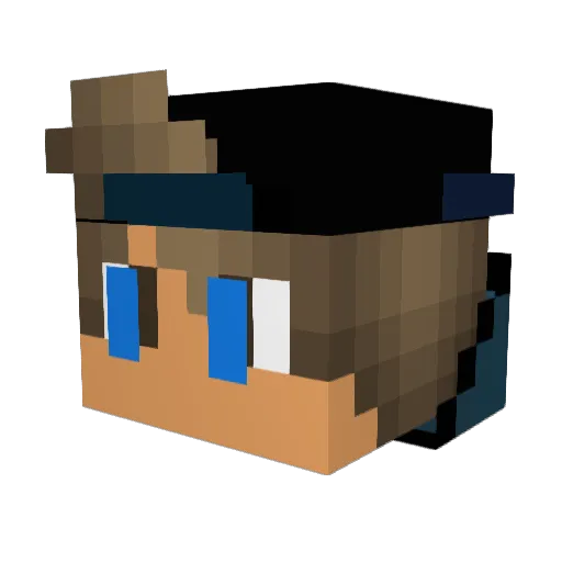 Patrykowski Minecraft avatar head, 3D render