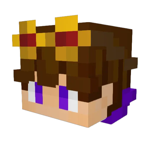 Patryypu Minecraft avatar head, 3D render