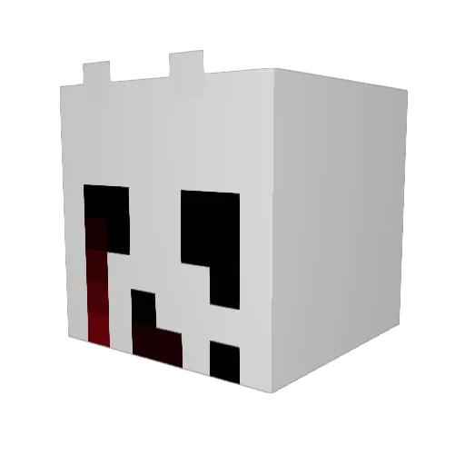 PatsPact Minecraft avatar head, 3D render