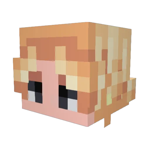 PatsySwatsy Minecraft avatar head, 3D render