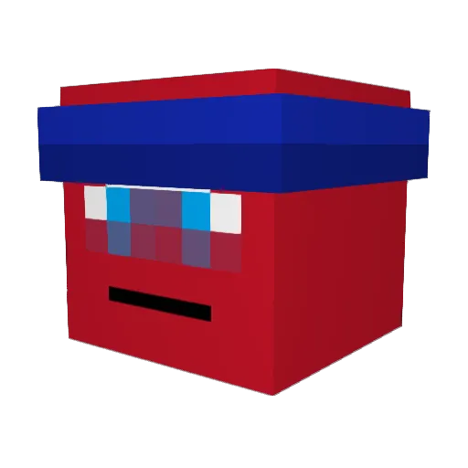 Pattao Minecraft avatar head, 3D render