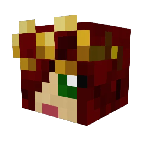 Pattermoon Minecraft avatar head, 3D render