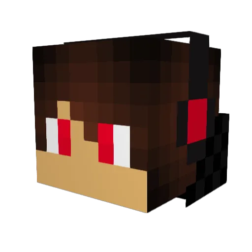 PattiHD Minecraft avatar head, 3D render