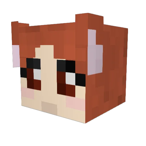 Patty93 Minecraft avatar head, 3D render