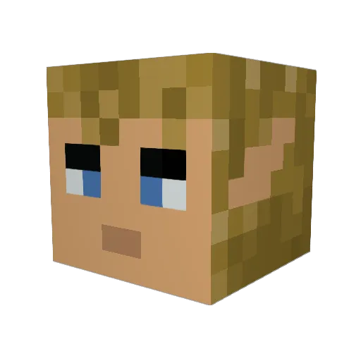 PattyCakes1337 Minecraft avatar head, 3D render