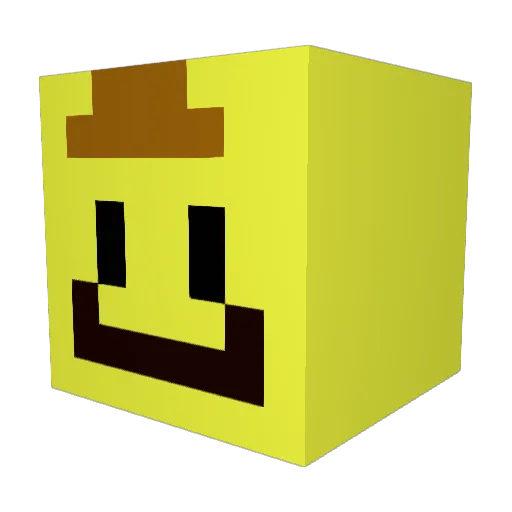 PattyIG Minecraft avatar head, 3D render