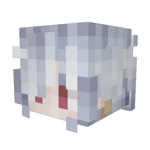 PattyLi Minecraft avatar head, 3D render