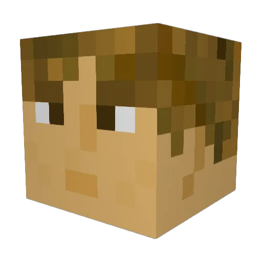 PattyLight Minecraft avatar head, 3D render