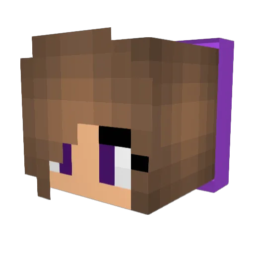 PattyZay Minecraft avatar head, 3D render